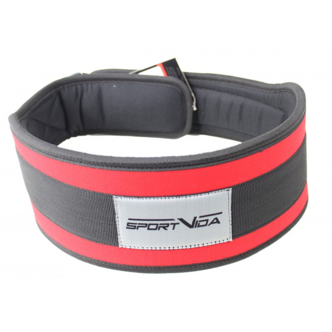 Пояс для важкої атлетики неопреновим SportVida SV-AG0104 (XL) Red