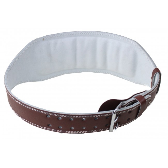 Пояс для тяжелой атлетики с экокожи SportVida SV-AG0060 (S) Braun