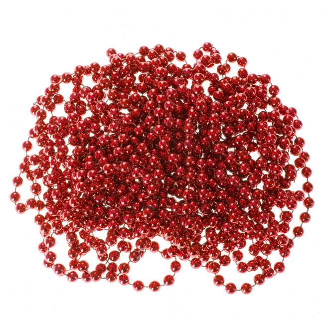 Бусы на елку новогодние Springos d=8 мм 10 м CA0057