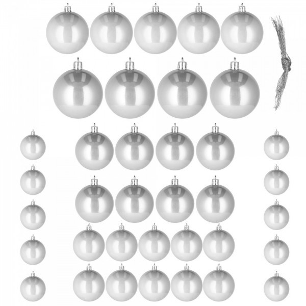 Набор елочных шаров Springos d=8, 7, 6, 5, 3 см 37 шт CA0144