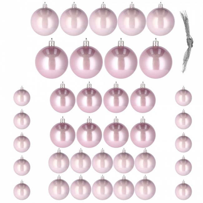Набір ялинкових куль Springos d=8, 7, 6, 5, 3 см 37 шт CA0145