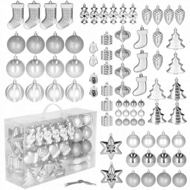 Набор елочных игрушек Springos d=4-6 см, h=4.5-10.5 см 77 шт CA0159