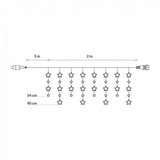 Гирлянда бахрома уличная (наружная) Springos 2 м 138 LED CL4012 Warm White