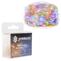 Гирлянда на батарейках Springos 1.9 м 20 LED CL0008 Mix