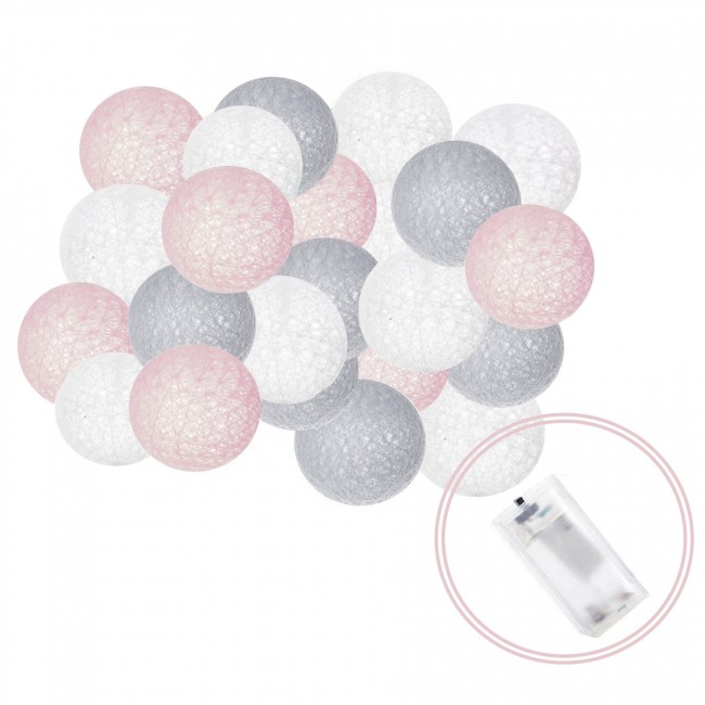Гирлянда на батарейках Springos Cotton Balls 4 м 20 LED CL0048 Warm White