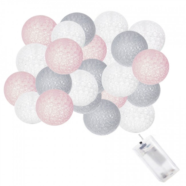 Гирлянда на батарейках Springos Cotton Balls 4 м 20 LED CL0048 Warm White