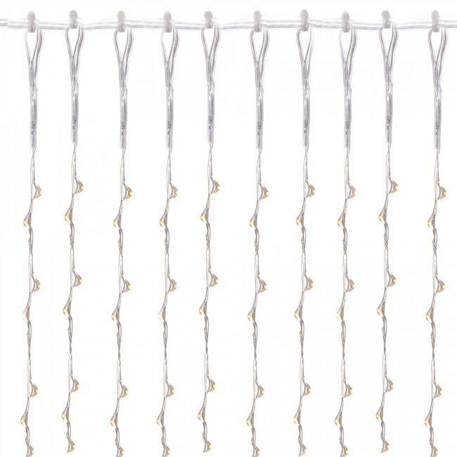 Гирлянда водопад (штора) Springos 2 x 2 м 400 LED CL0097 Warm White