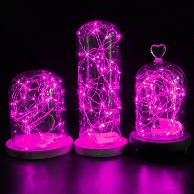 Гирлянда на батарейках Springos 1.9 м 20 LED CL0009 Pink