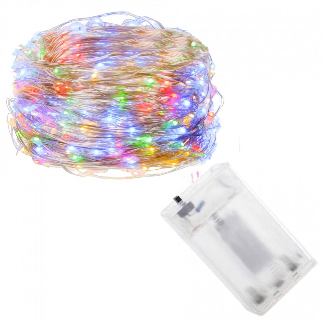 Гирлянда на батарейках Springos 9.9 м 100 LED CL0021 Mix