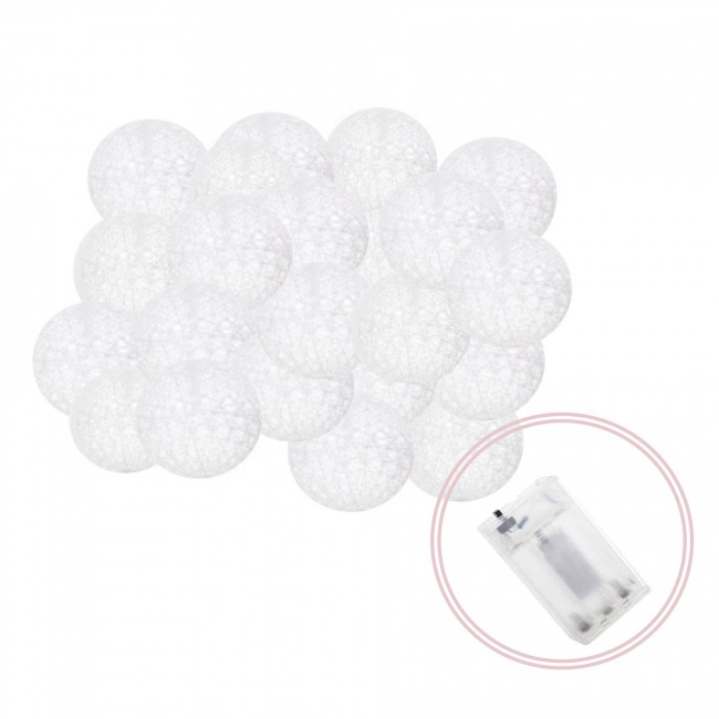 Гирлянда на батарейках Springos Cotton Balls 6 м 30 LED CL0049 Warm White