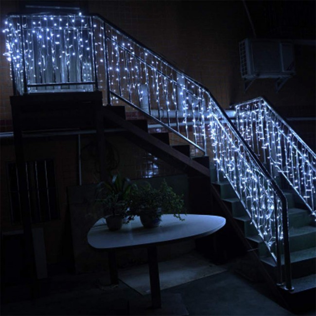 Гирлянда водопад (штора) Springos 2 x 2 м 400 LED CL0098 Cold White