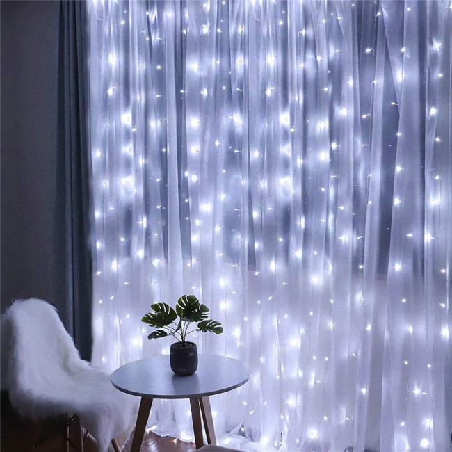 Гирлянда водопад (штора) Springos 2 x 2 м 400 LED CL0098 Cold White