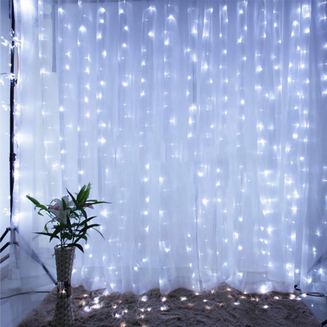 Гирлянда водопад (штора) Springos 2 x 2 м 400 LED CL0098 Cold White