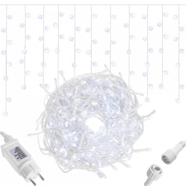 Гірлянда бахрома вулична (зовнішня) Springos 12 м 300 LED + Flash CL0316 Cold White