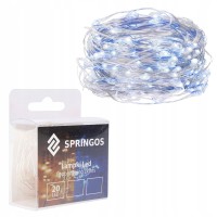 Гирлянда на батарейках Springos 1.9 м 20 LED CL0010 Cold White/Blue