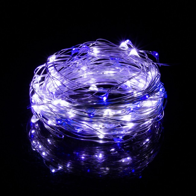 Гирлянда на батарейках Springos 9.9 м 100 LED CL0022 Cold White/Blue