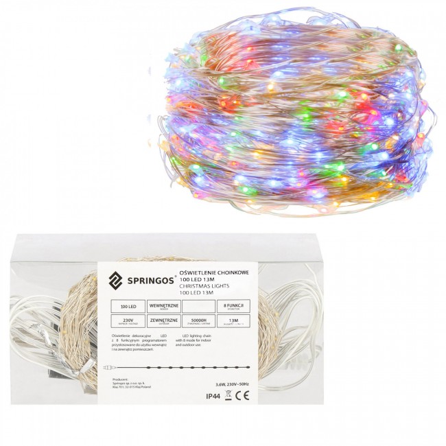 Гирлянда Springos 10 м 100 LED CL0081 Mix
