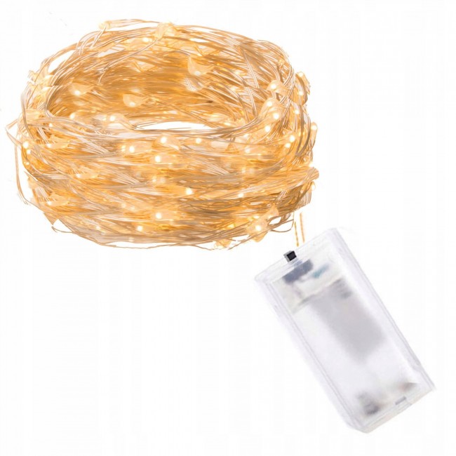 Гирлянда на батарейках Springos 0.9 м 10 LED CL0001 Warm White