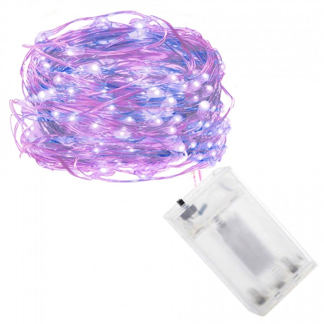 Гирлянда на батарейках Springos 9.9 м 100 LED CL0023 Pink/Blue