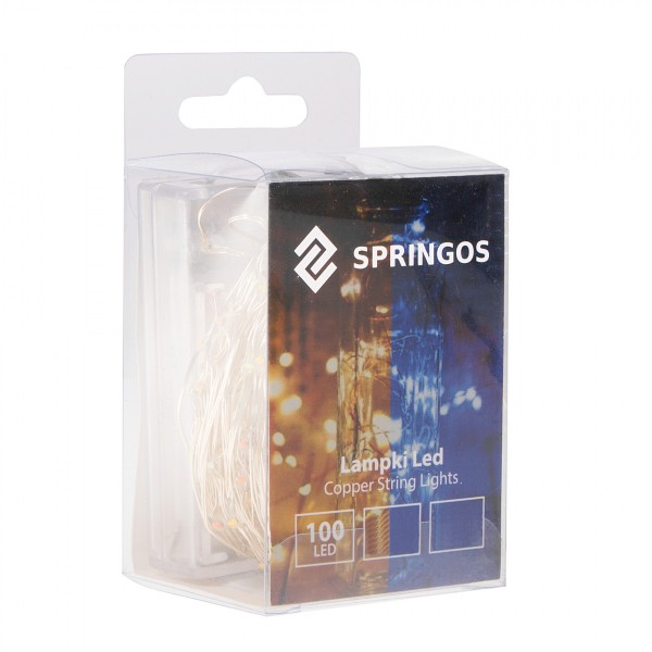 Гирлянда на батарейках Springos 9.9 м 100 LED CL0023 Pink/Blue