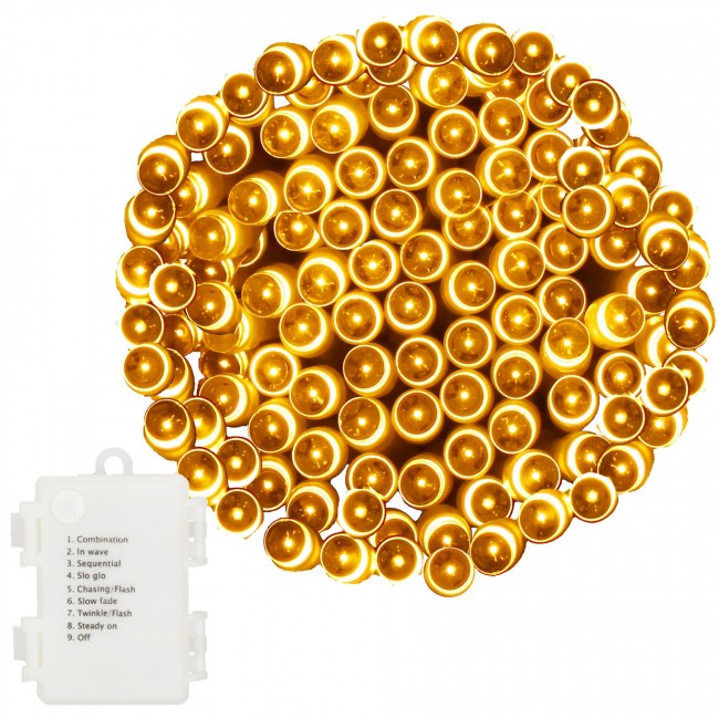 Гирлянда на батарейках Springos 9 м 120 LED CL0171 Warm White