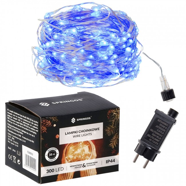 Гірлянда Springos 30 м 300 LED CL0310 Blue Гірлянда Springos 30 м 300 LED CL0310 Blue