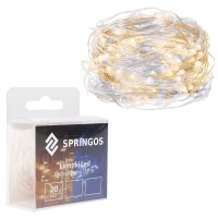 Гирлянда на батарейках Springos 1.9 м 20 LED CL0012 Cold White/Warm White