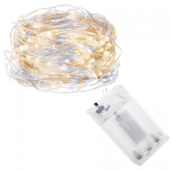 Гирлянда на батарейках Springos 9.9 м 100 LED CL0024 Cold White/Warm White