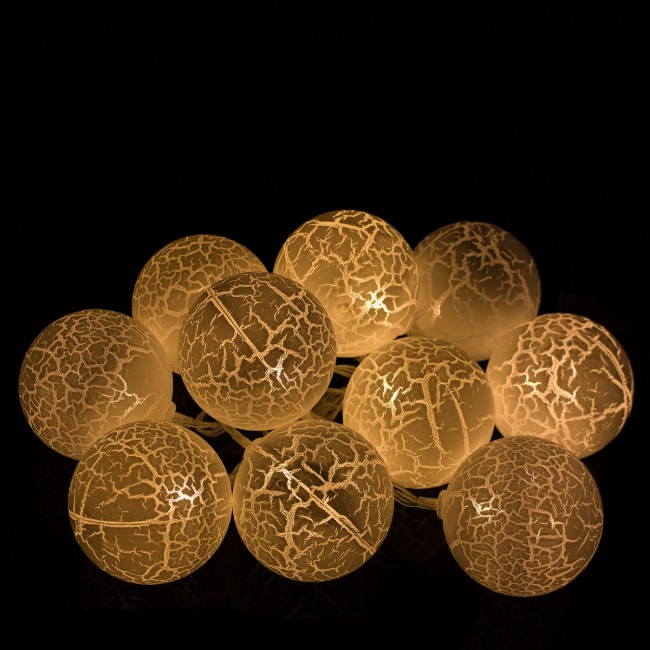 Гирлянда на батарейках Springos Cracked Cotton Balls 2 м 10 LED CL0068 Warm White