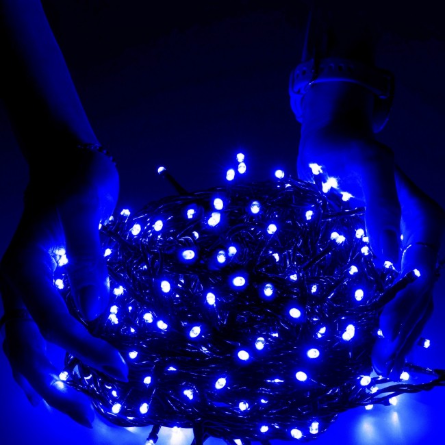 Гирлянда уличная (наружная) Springos 25 м 500 LED CL0523 Blue