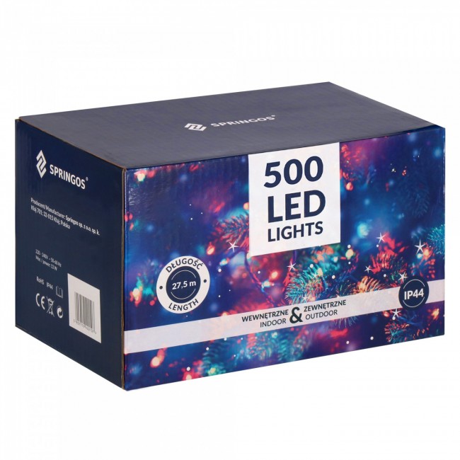 Гирлянда уличная (наружная) Springos 25 м 500 LED CL0523 Blue