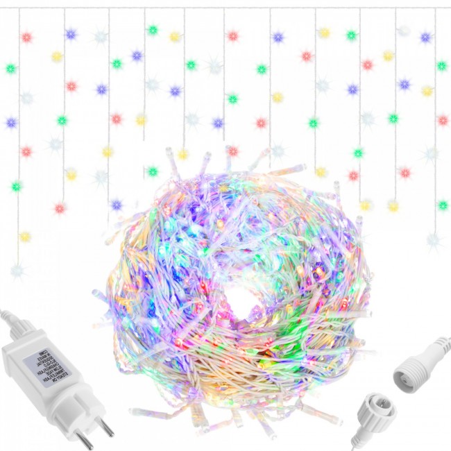 Гірлянда бахрома вулична (зовнішня) Springos 12 м 300 LED + Flash CL0319 Mix
