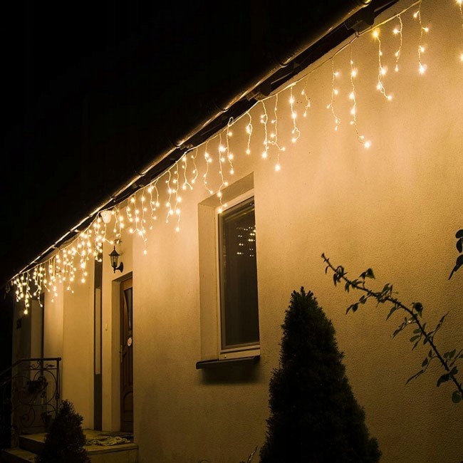 Гірлянда бахрома вулична (зовнішня) Springos 12 м 300 LED CL301 Warm White
