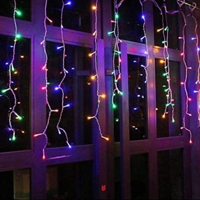 Гирлянда бахрома уличная (наружная) Springos 12 м 300 LED CL303 Mix