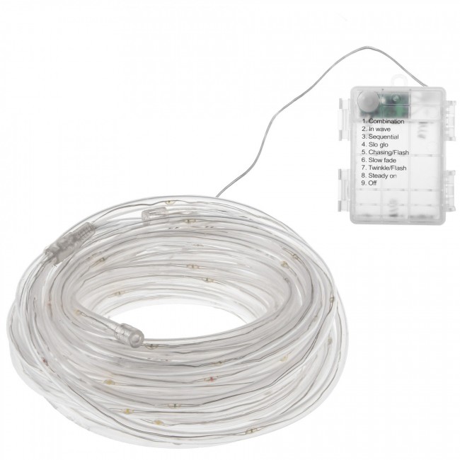 Гирлянда дюралайт на батарейках Springos Rope Lights 5 м 50 LED CL0857 Warm White