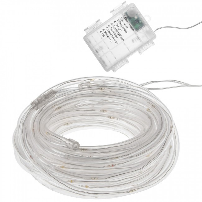 Гирлянда дюралайт на батарейках Springos Rope Lights 5 м 50 LED CL0857 Warm White