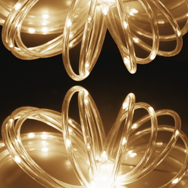 Гирлянда дюралайт на батарейках Springos Rope Lights 5 м 50 LED CL0857 Warm White