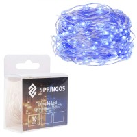 Гирлянда на батарейках Springos 0.9 м 10 LED CL0003 Blue
