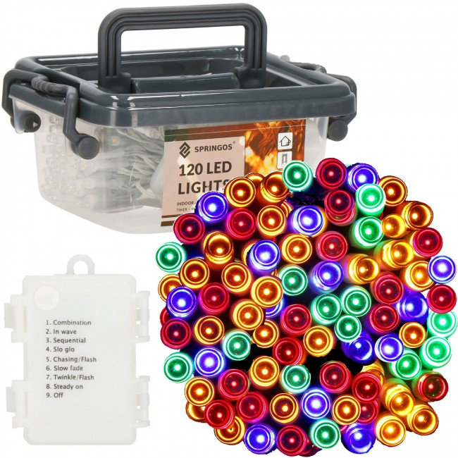 Гирлянда на батарейках Springos 9 м 120 LED CL0173 Mix