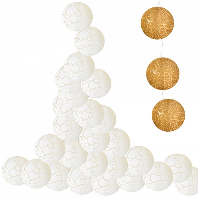Гирлянда на батарейках Springos Cracked Cotton Balls 2 м 10 LED CL0069 Warm White