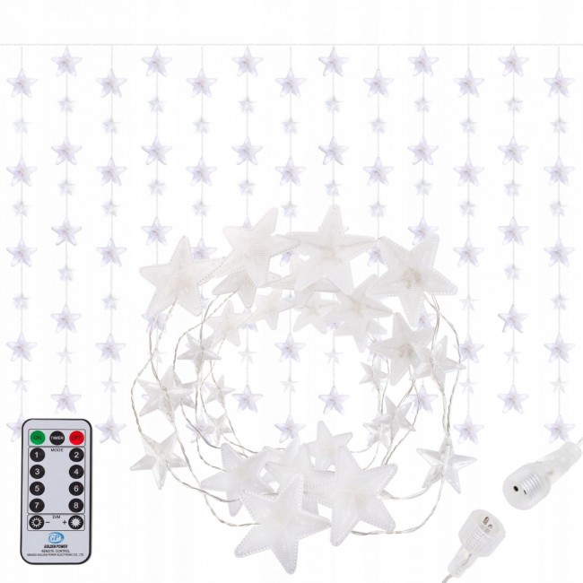 Гирлянда бахрома уличная (наружная) Springos 2 м 136 LED Pilot CL4006 Cold White/Blue