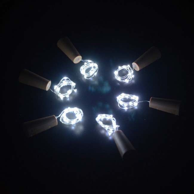 Гирлянда пробка в бутылку на батарейках Springos 1.9 м 20 LED CL0027 Cold White