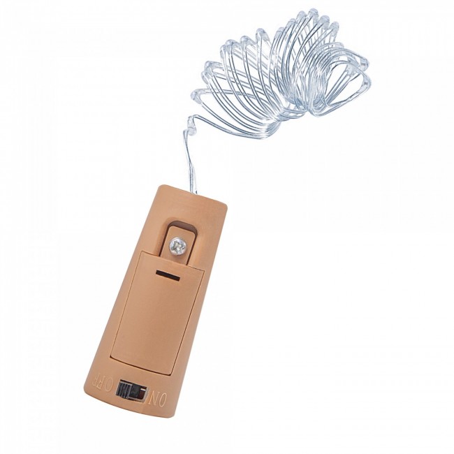 Гирлянда пробка в бутылку на батарейках Springos 1.9 м 20 LED CL0027 Cold White