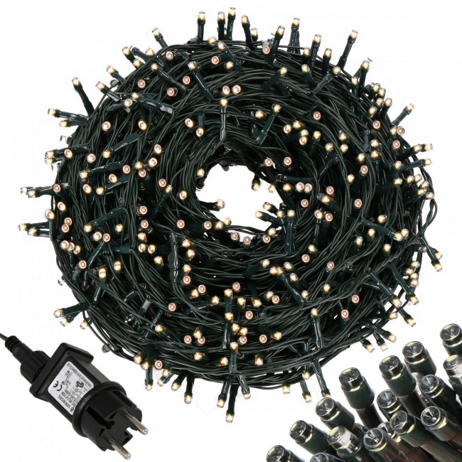 Гирлянда уличная (наружная) Springos 50 м 1000 LED CL1001 Warm White