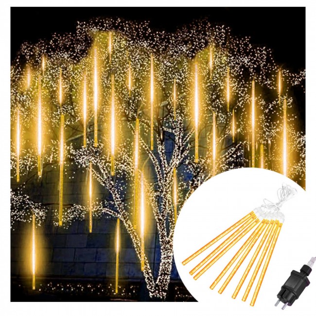 Гірлянда метеоритний дощ Springos 3 м 144 LED CL1214 Warm White
