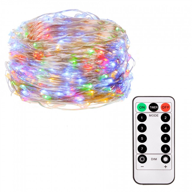 Гирлянда на батарейках Springos 9.9 м 100 LED Pilot CL0104 Mix