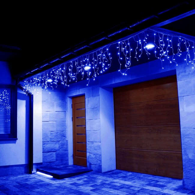 Гирлянда бахрома уличная (наружная) Springos 8 м 200 LED CL0202 Blue