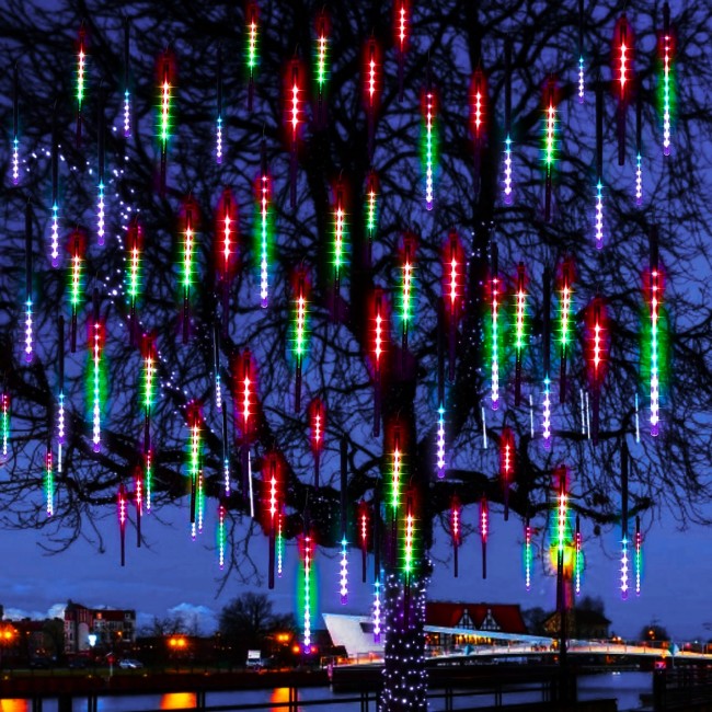 Гирлянда метеоритный дождь Springos 3 м 144 LED CL1216 Mix
