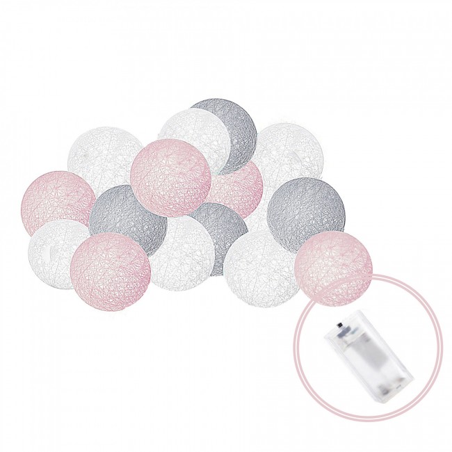 Гирлянда на батарейках Springos Cotton Balls 2 м 10 LED CL0035 Warm White