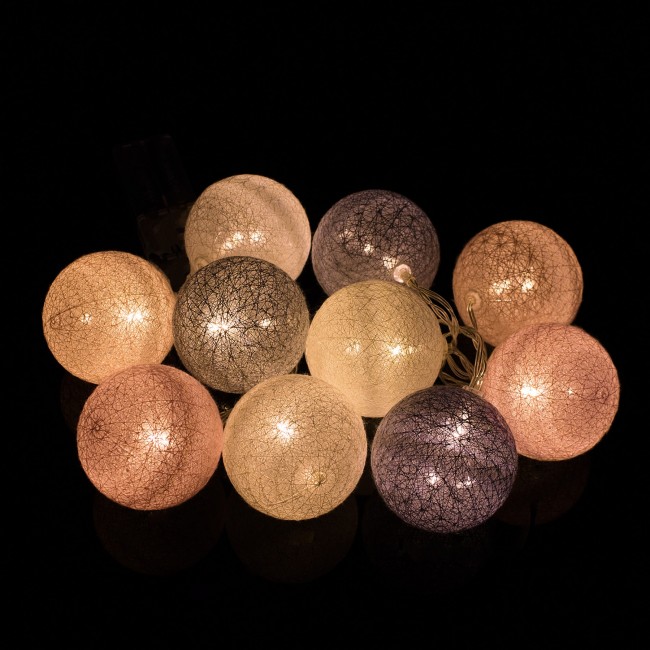 Гирлянда на батарейках Springos Cotton Balls 2 м 10 LED CL0035 Warm White